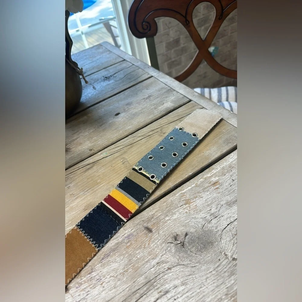 Southwestern Multi-Colored Canvas Belt. Women’s 38”L | Trendy | Chic. EUC